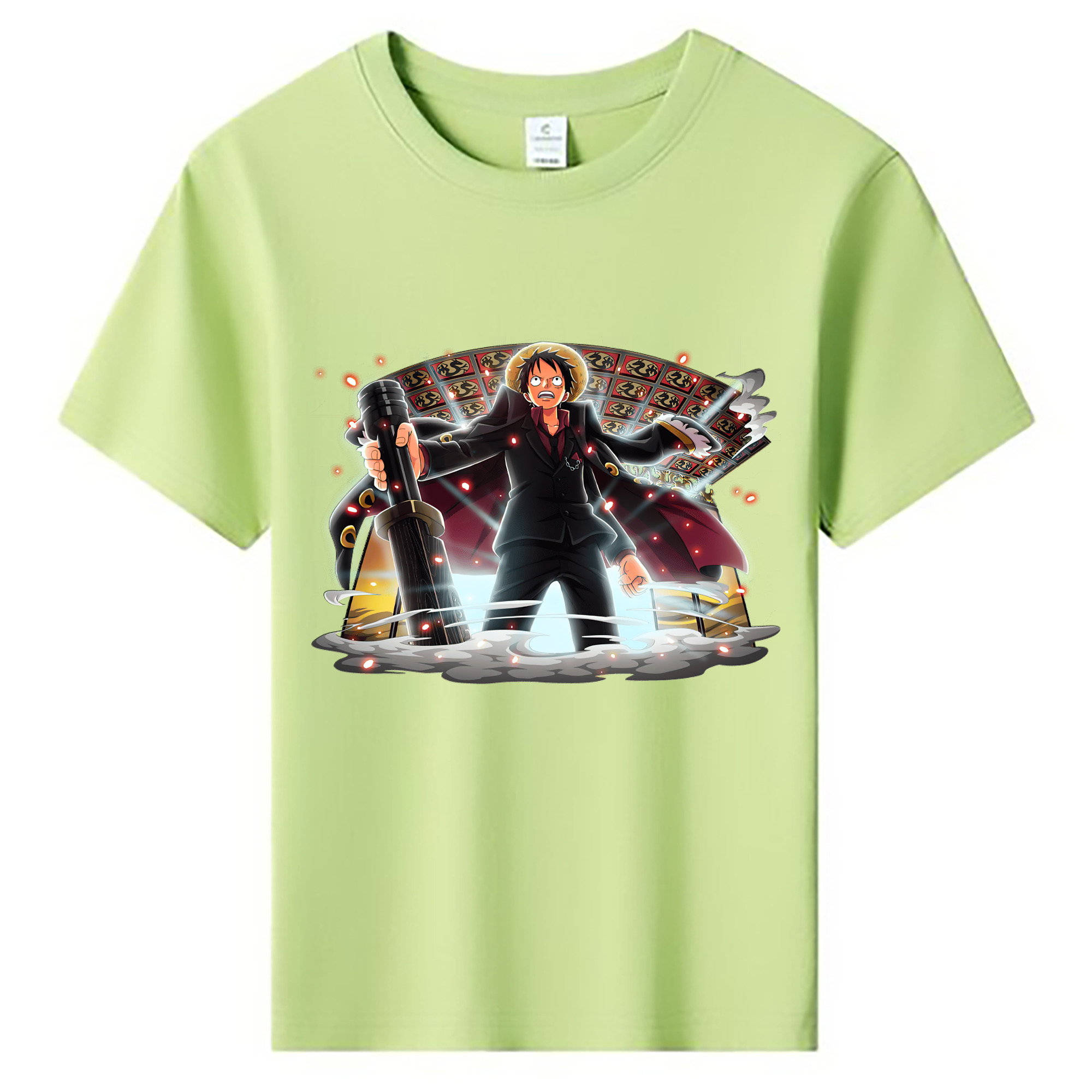（画像用） ワンピース モンキー・D・ルフィ ONE PIECE Monkey D. Luffy 綿100％キッズTシャツ（フロントプリント）
